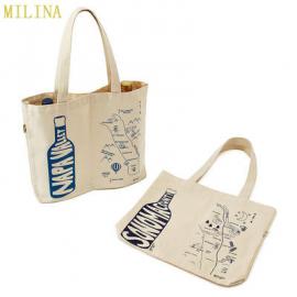 Wine bag canvas bags logo printed cotton tote bags 