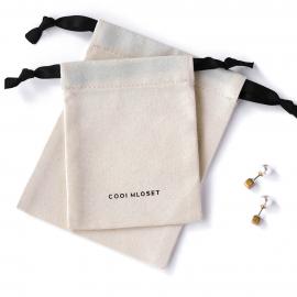canvas drawstring bags silk print cotton bag