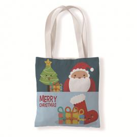 Christmas custom Santa Claus gift canvas bags 