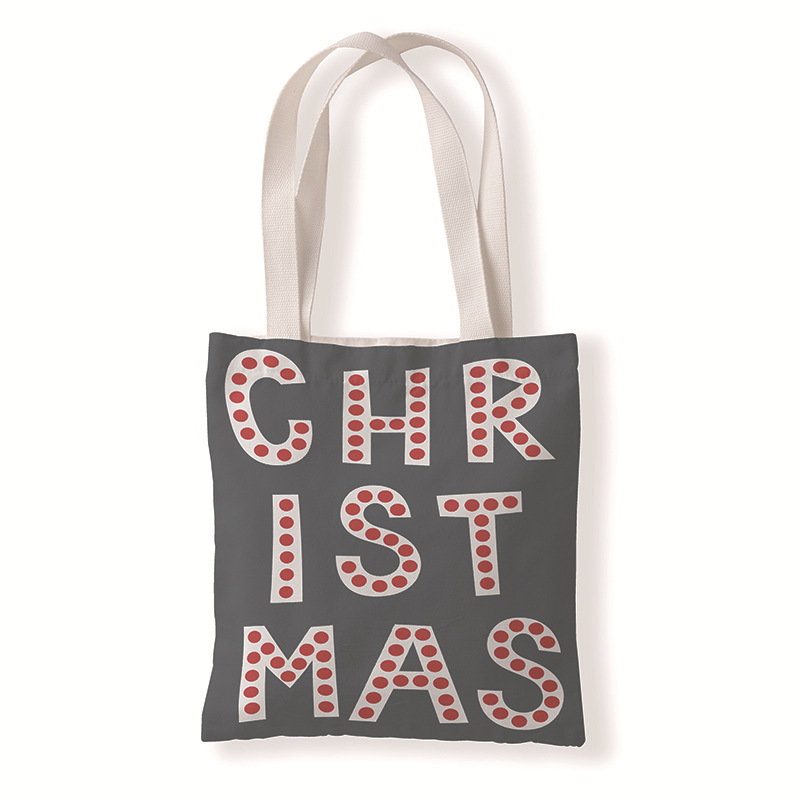 Custom Logo Christmas Gift  Cotton Canvas Bags 